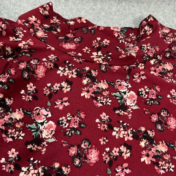 Dual Nature Midi Floral Dress XL Stretchy Mock Maternity Comfortable Fitted - Picture 12 of 13